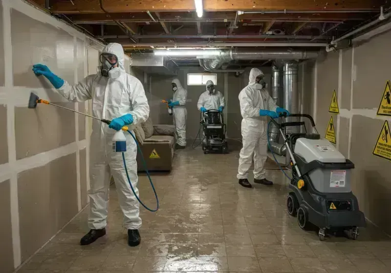 Basement Moisture Removal and Structural Drying process in Johnson County, MO